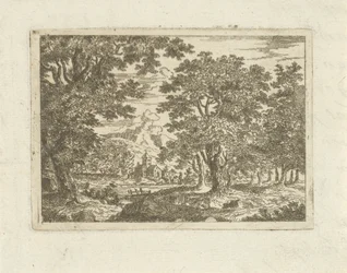 Paysage avec bâtiment en pierre