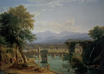 Le pont Auguste sur la rivière Nera, près de la ville de Narni