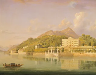 Villa Carlotta à Tremezzo sur le lac de Côme, par Jean-Joseph-Xavier Bidauld (1758-1846), Italie
