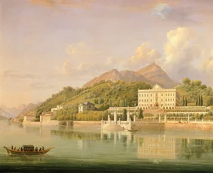 Villa Carlotta à Tremezzo sur le lac de Côme, par Jean Joseph Xavier Bidauld