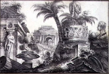 Une fantaisie architecturale, vers 1760