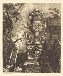 Vase avec Deux Têtes Fantastiques