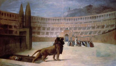 La derniere priere des martyrs chretiens. Peinture de Jean-Leon Gerome (Jean Leon Gerome