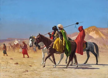 Cavaliers traversant le désert