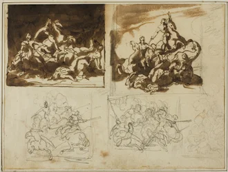 Cinq croquis pour une bataille de cavalerie
