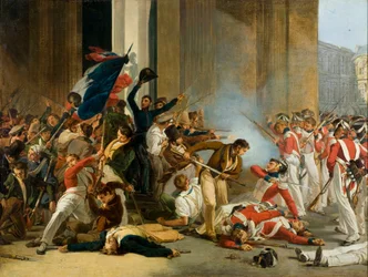 Prise du Louvre, 29 juillet 1830. Massacre des Gardes Suisses