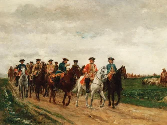 Le maréchal Saxe et ses troupes, 1866