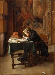 Jeune Homme Écrivant