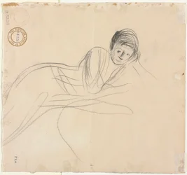 Femme allongée verso, 1915