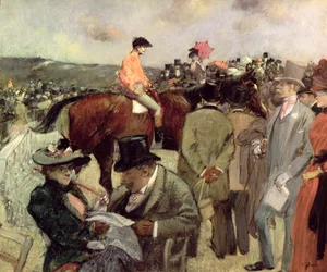 La course de chevaux, c.1890