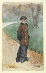 Femme marchant