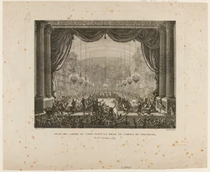 Fête des Gardes du Corps, régiments de Flandre, dragons de Montmorency et Gardes Nationales de Versailles