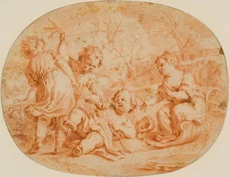 Scène allégorique avec des enfants qui se disputent