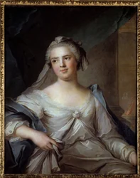 Portrait de Madame Henriette de France (1727-1752) fille de Louis XV, en vestale. Peinture de Jean Marc Nattier (1685-1766)