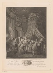 Jeune femme portée à son lit