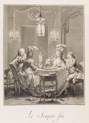 Le Fin Souper, 1781, gravé par I.S. Helman (1743-1809)