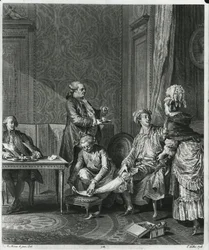 Le Lever, gravé par Louis Michel Halbou (1730-c.1809) 1781