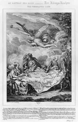 Le douzième gâteau, premier partage de la Pologne le 26 septembre 1772, gravé par Noël Le Mire (1724-1800)