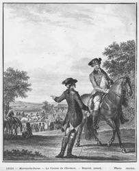 La course de chevaux, gravée par Heinrich Guttenberg
