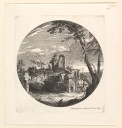 Les Ruines au fond