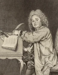 Portrait du compositeur Jean-Féry Rebel 1666-1747, après 1718