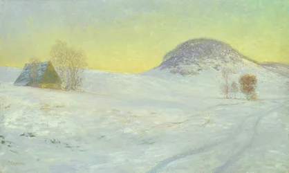Montagne du faucon sous la neige
