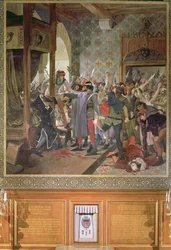 Étienne Marcel protégeant le Dauphin de la foule en 1358