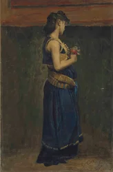 Jean-Paul Laurens - Étude de femme mérovingienne en pied