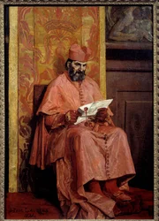 Le Cardinal. Peinture de Jean Paul Laurens (1838-1921)