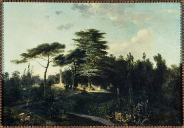 Le cèdre du Liban, au jardin des Plantes, vers 1800