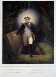 Portrait en pied de Napoléon Ier (1769 - 1821) de son tombeau