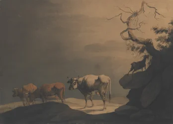 Vaches et chèvre dans un paysage, 1774
