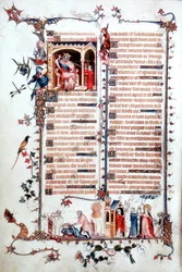 Page du Bréviaire de Belleville 1323-1326