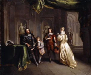 Le roi Charles prenant congé de ses enfants