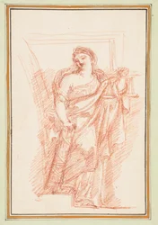 Figure allégorique de la Justice avec faisceaux