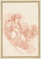 Figure en tenue militaire antique