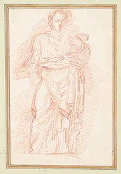 Figure en robe avec ceinture autour de la taille