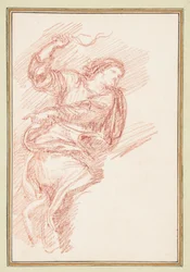 Figure en robe avec fouet