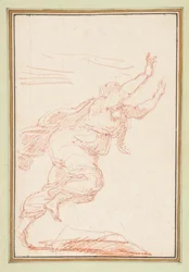 Figure féminine en course