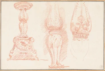 Étude de balustres et candélabres