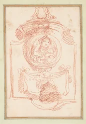 Décoration de tombe avec portrait