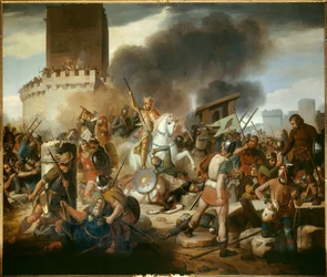 Le comte Eudes (Odon) (860 - 898) défend Paris contre les Normands en 886