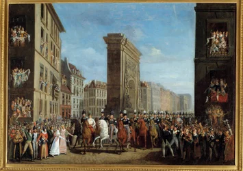 Campagne de France (Sixième coalition) : Le passage des alliés souverains sur le boulevard Saint-Denis le 31/03/1814