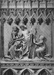 Cathédrale, intérieur, jubé, Jésus-Christ et les saintes femmes, vers 1340-51