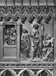 Cathédrale, intérieur, jubé, Jésus-Christ apparaissant à Saint Pierre, vers 1340-51