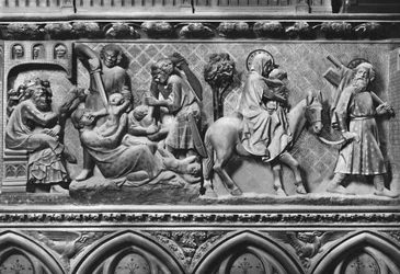 Cathédrale, intérieur, jubé, Massacre des Innocents et Fuite en Égypte, vers 1340-51