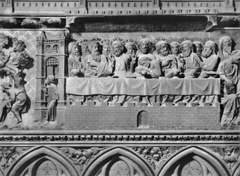 Cathédrale, intérieur, jubé, la Cène, vers 1340-51