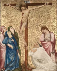 Calvaire avec un moine chartreux, 1389-1395