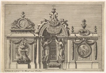 Conception pour un tabernacle avec deux variantes, de: Tabernacles à l