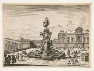 Fontaine, avec palais à l
